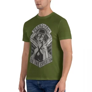 Do the Evolution Song Death Girl Icon Pearl Jam Green Men's T-Shirt