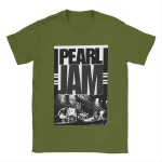Pearl Jam Army Green Monochrome Concert Photo Unisex T-Shirt