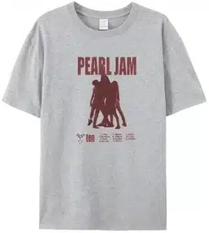 Pearl Jam Band Members Shadow Ten Album Gray Unisex T-Shirt