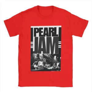 Pearl Jam Classic Live Stage Concert Photo Red Unisex T-Shirt