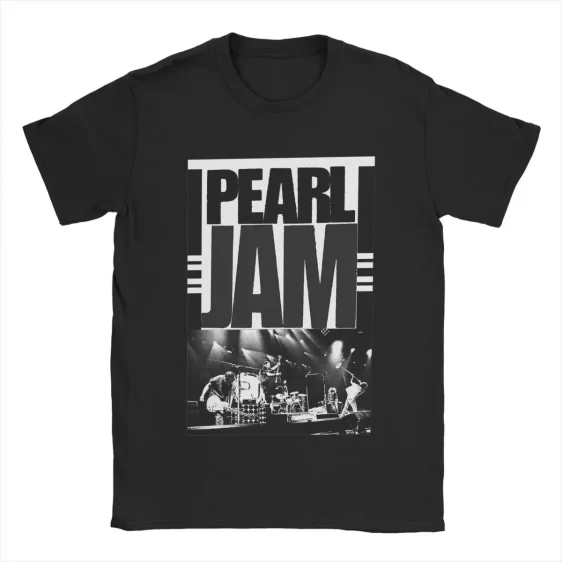 Pearl Jam Classic Live Stage Photo Black Unisex T-Shirt