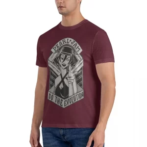 Pearl Jam Do the Evolution Song Poster Maroon Men's T-Shirt