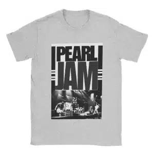 Pearl Jam Live Concert Photo Art Gray Unisex T-Shirt