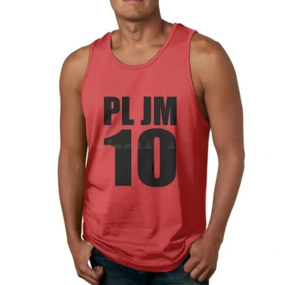 Pearl Jam PL JM 10 Minimalist Typography Red Men's Tank Top