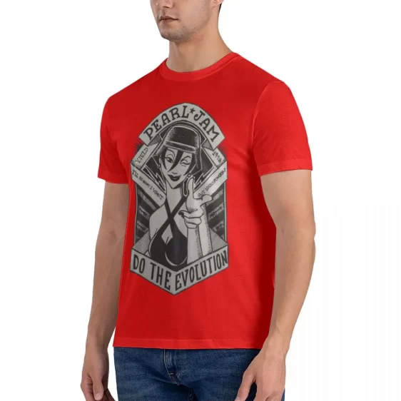 Pearl Jam Red Do the Evolution Death Girl Art Men's T-Shirt