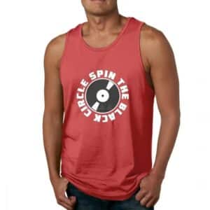 Pearl Jam Spin the Black Circle Vinyl Record Logo Red Men's Tank Top