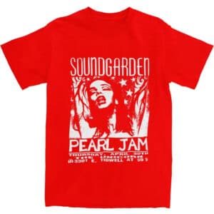 Red Soundgarden Pearl Jam Concert Poster Unisex T-Shirt