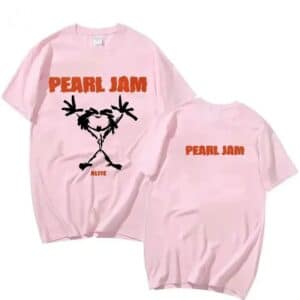 Rock Band Pearl Jam Alive Stick Man Icon Pink Unisex T-Shirt