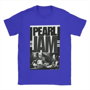 Rock Band Pearl Jam Concert Photo Art Royal Blue Unisex T-Shirt