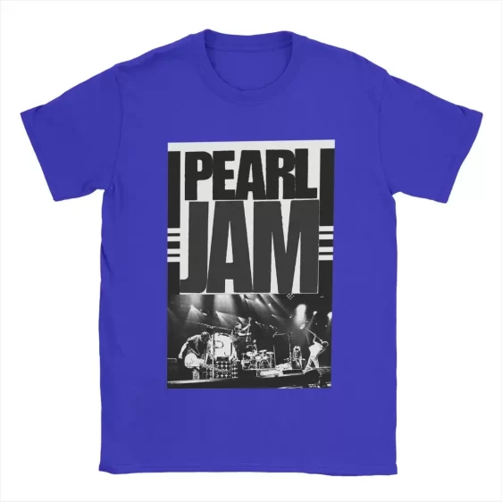 Rock Band Pearl Jam Concert Photo Art Royal Blue Unisex T-Shirt