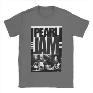 Rock Band Pearl Jam Live Stage Photo Dark Gray Unisex T-Shirt