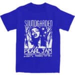 Soundgarden Pearl Jam Concert Poster Blue Unisex T-Shirt