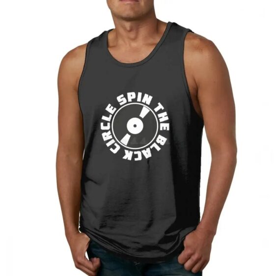 Spin the Black Circle Vinyl Record Pearl Jam Black Men's Tank Top