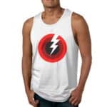 White Pearl Jam Lightning Bolt Circle Logo Men's Tank Top