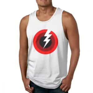 White Pearl Jam Lightning Bolt Circle Logo Men's Tank Top