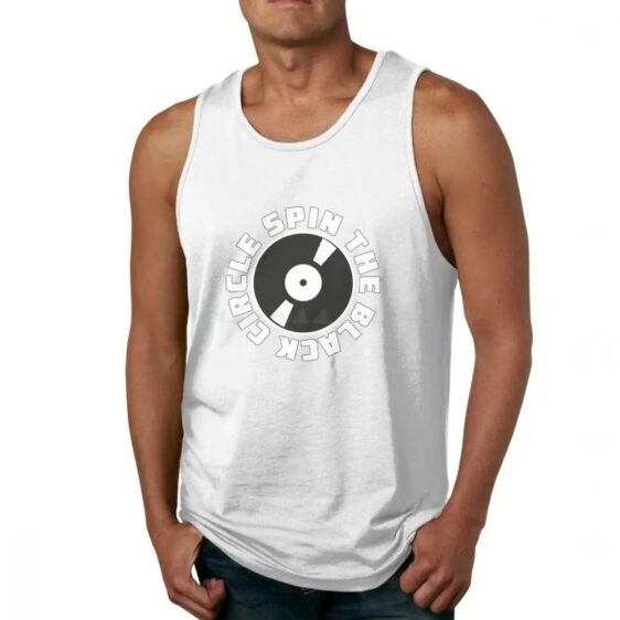 White Spin the Black Circle Vinyl Record Pearl Jam Men's Tank Top