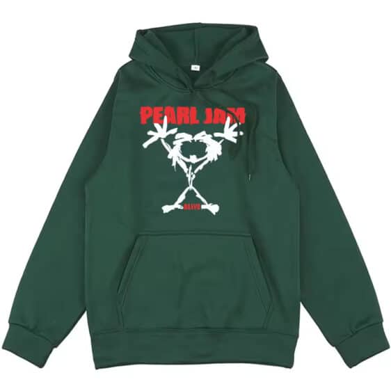 Alive Pearl Jam Song Stickman Logo Green Unisex Hoodie