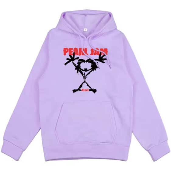 Alive Stickman Logo Pearl Jam Band Purple Unisex Hoodie