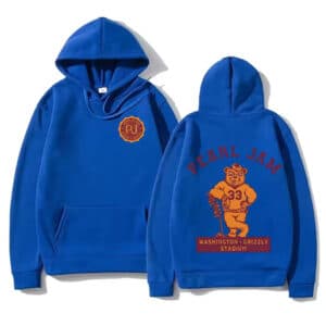 Blue Pearl Jam Grizzly Stadium Graphic Unisex Hoodie