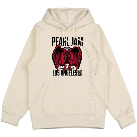 Cream Pearl Jam Los Angeles 2024 Devil Art Unisex Hoodie