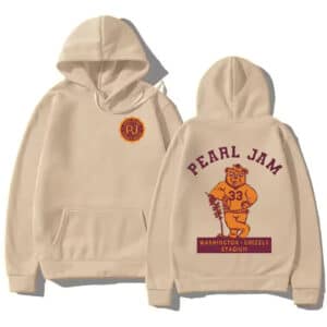 Grizzly Stadium Pearl Jam Poster Khaki Graphic Unisex Hoodie