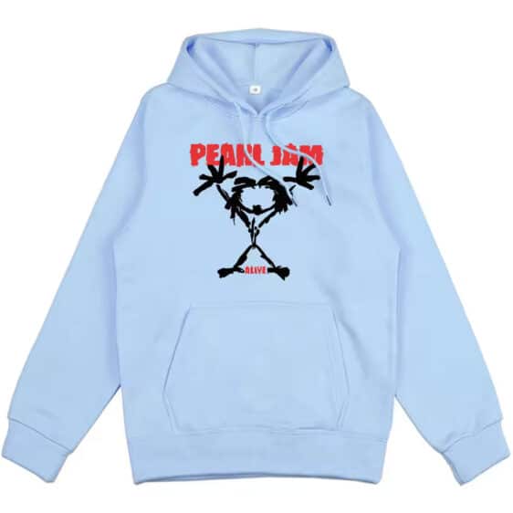 Light Blue Pearl Jam Band Alive Stickman Unisex Hoodie