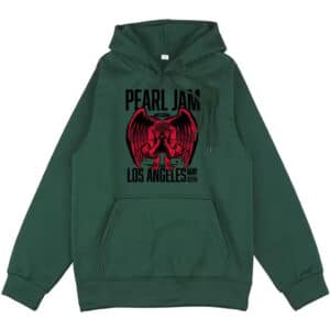 Los Angeles Pearl Jam Angel Poster Green Unisex Hoodie