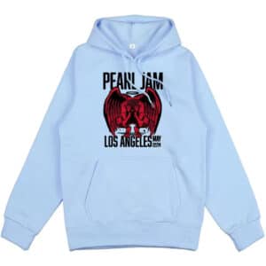 Los Angeles Pearl Jam Angel Poster Light Blue Unisex Hoodie