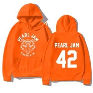 Pearl Jam 42 Missoula MT Grizzly Orange Unisex Hoodie