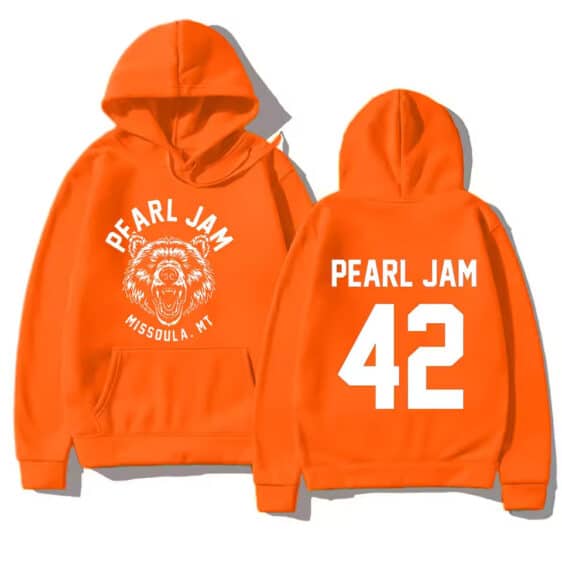 Pearl Jam 42 Missoula MT Grizzly Orange Unisex Hoodie