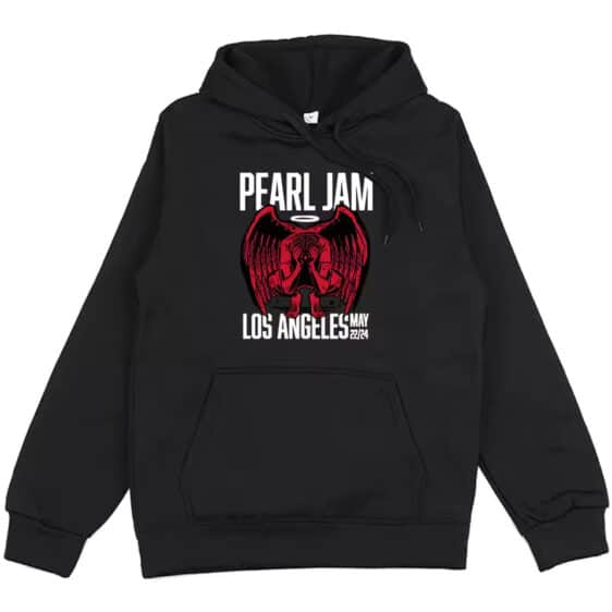 Pearl Jam Band Los Angeles 2024 Angel Black Unisex Hoodie