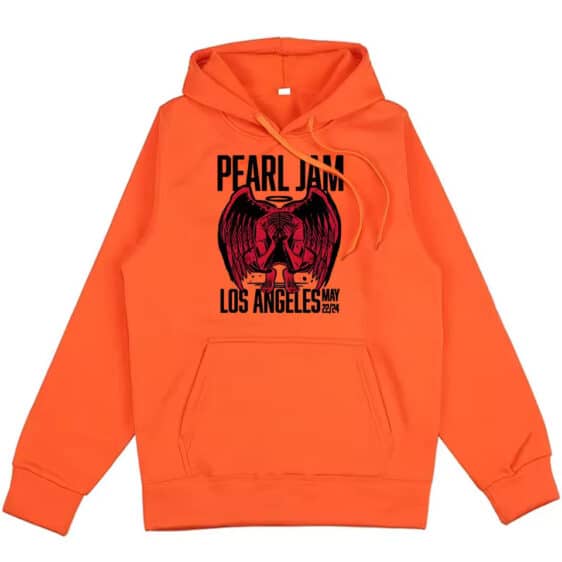 Pearl Jam Band Los Angeles 2024 Angel Orange Unisex Hoodie