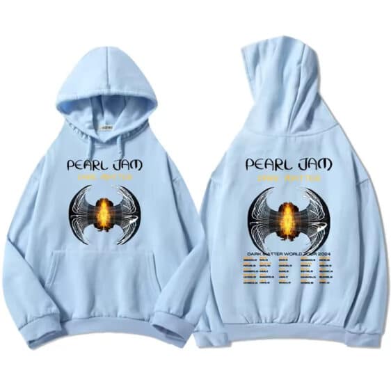 Pearl Jam Dark Matter World Tour 2024 Sky Blue Unisex Hoodie