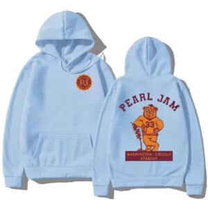 Pearl Jam Grizzly Stadium Bear Art Sky Blue Unisex Hoodie