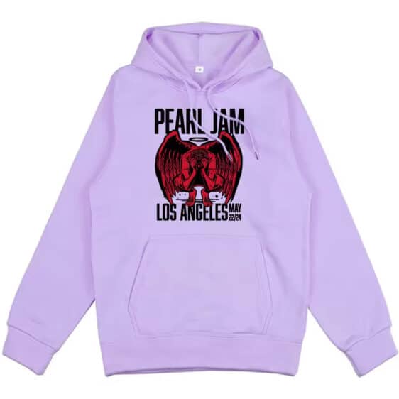 Pearl Jam Los Angeles 2024 Angel Halo Purple Unisex Hoodie