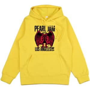 Pearl Jam Los Angeles 2024 Angel Halo Yellow Unisex Hoodie