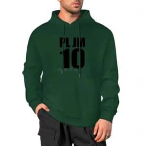 Pearl Jam Minimalist 10 PL JM Logo Green Men's Hoodie