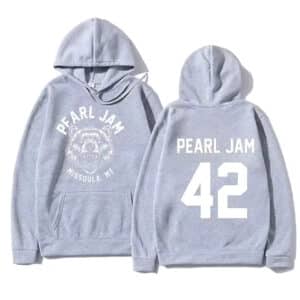 Pearl Jam Missoula MT Grizzly Bear Logo Gray Unisex Hoodie