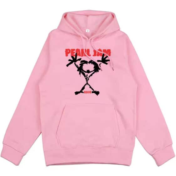 Pearl Jam Song Alive Stickman Graphic Pink Unisex Hoodie