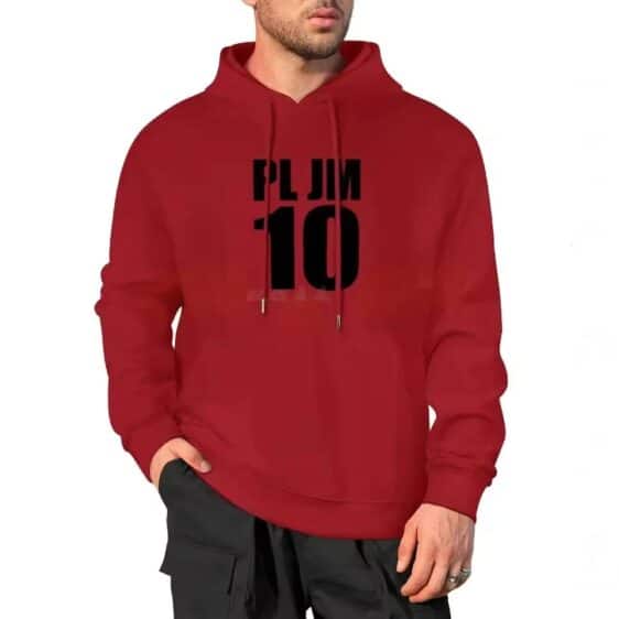 Rock Band Pearl Jam 10 PL JM Minimalist Red Men's Hoodie