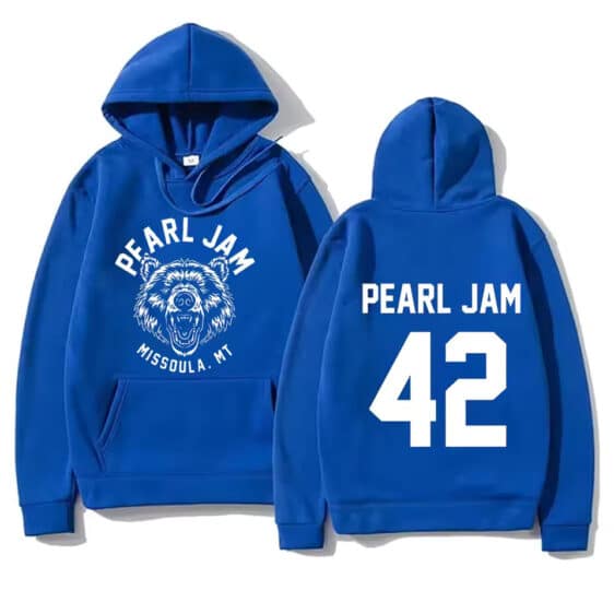 Rock Band Pearl Jam Missoula MT Grizzly Blue Unisex Hoodie