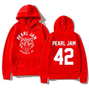 Rock Band Pearl Jam Missoula MT Grizzly Red Unisex Hoodie