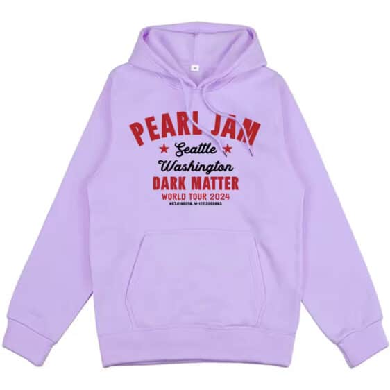 Seattle Dark Matter Tour Pearl Jam Logo Purple Unisex Hoodie