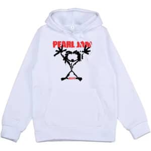 White Pearl Jam Band Alive Stickman Logo Unisex Hoodie