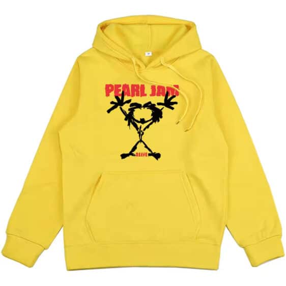 Yellow Pearl Jam Alive Stickman Graphic Unisex Hoodie