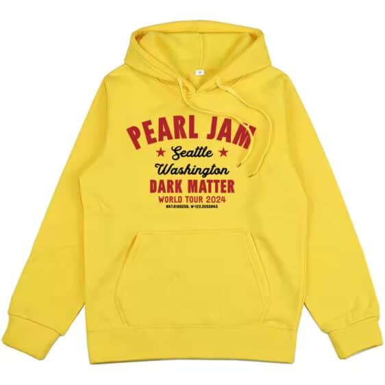 Yellow Pearl Jam Seattle Dark Matter Tour Logo Unisex Hoodie