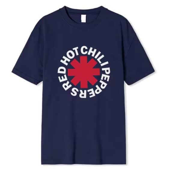 Classic Navy Red Hot Chili Peppers Band Logo Unisex T-Shirt