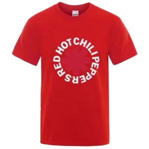 Classic Red Hot Chili Peppers Bold Red Logo Unisex T-Shirt