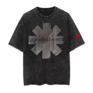 Distressed Red Hot Chili Peppers Duct Tape Logo T-Shirt