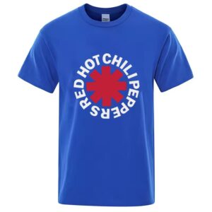 Iconic Band Red Hot Chili Peppers Logo Blue Unisex T-Shirt